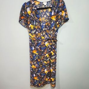 J. Crew jungle wrap dress